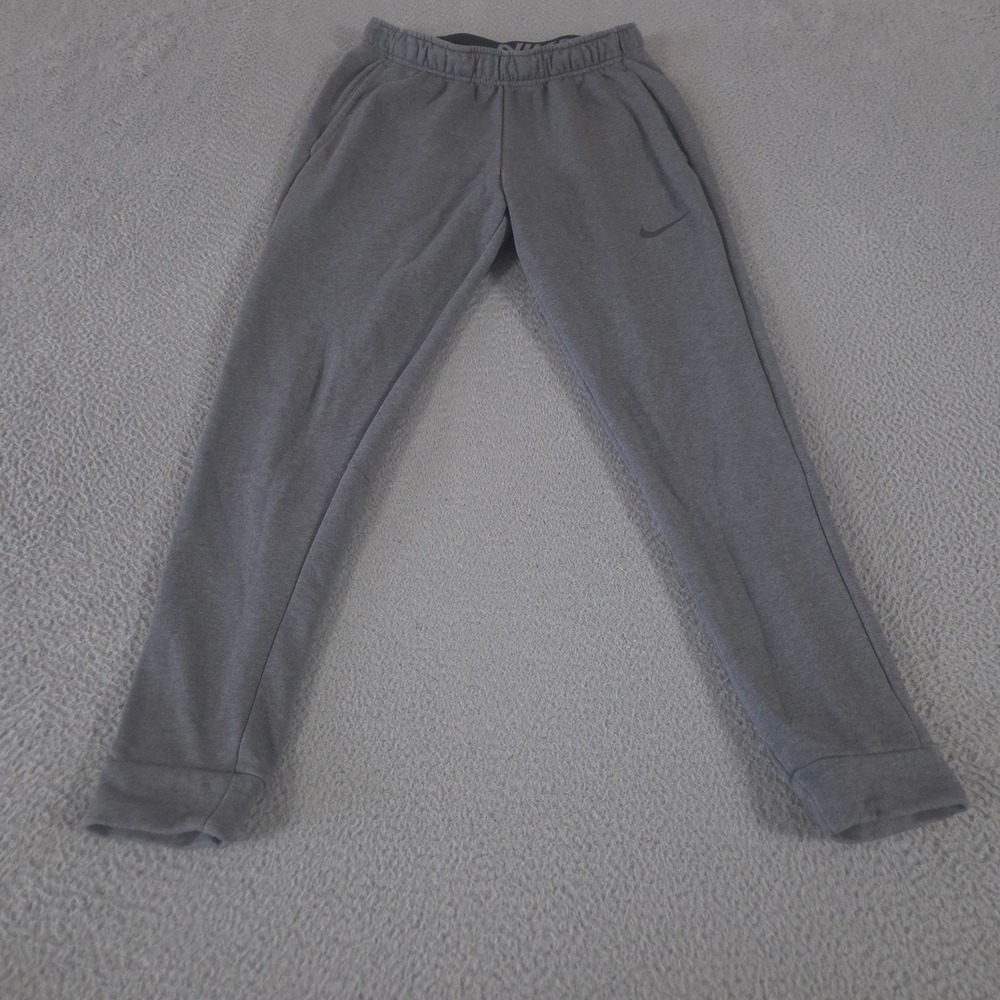 Nike‎ Sweatpants Mens Medium Gray Dri-Fit Tapered Training Pants French Terry